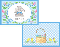Placemats by Kelly Hughes Designs (Bunny Blue)