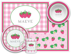3 or 4 Piece Tabletop Sets by Kelly Hughes Designs (Strawberry Patch)