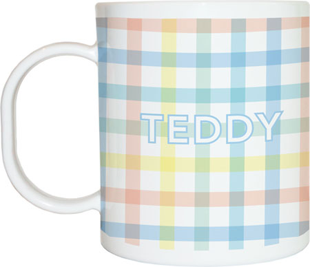 Mugs by Kelly Hughes Designs (Blue Gingham) Mugs by Kelly Hughes Designs (Blue Gingham)