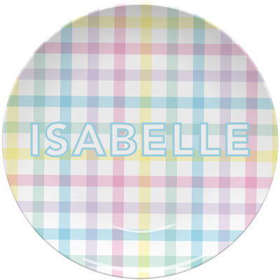 Plates by Kelly Hughes Designs (Pink Gingham)