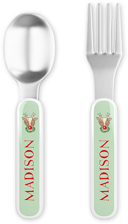 Fork and Spoon Utensil Sets by Kelly Hughes Designs (Reindeer Fun)