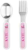 Fork and Spoon Utensil Sets by Kelly Hughes Designs (Preppy Whale)