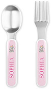 Fork and Spoon Utensil Sets by Kelly Hughes Designs (Bunny Love)