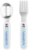 Fork and Spoon Utensil Sets by Kelly Hughes Designs (Red White And Blue)