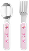 Fork and Spoon Utensil Sets by Kelly Hughes Designs (Butterfly Kisses)