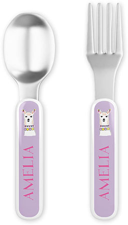 Fork and Spoon Utensil Sets by Kelly Hughes Designs (Llama) Fork and Spoon Utensil Sets by Kelly Hughes Designs (Llama)