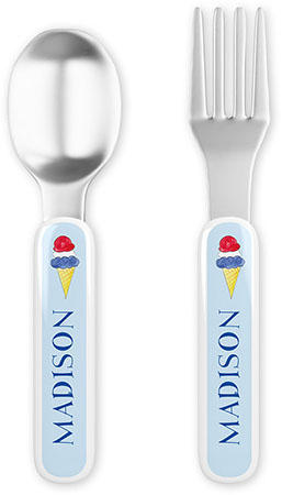 Fork and Spoon Utensil Sets by Kelly Hughes Designs (Red White And Blue) Fork and Spoon Utensil Sets by Kelly Hughes Designs (Red White And Blue)