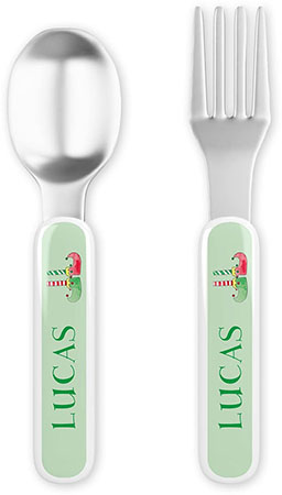 Fork and Spoon Utensil Sets by Kelly Hughes Designs (Christmas Elf) Fork and Spoon Utensil Sets by Kelly Hughes Designs (Christmas Elf)