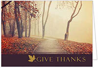 Thanksgiving Greeting Cards by Carlson Craft - Autumn Park