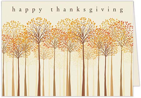 Thanksgiving Greeting Cards by Carlson Craft - Thankful Trees Thanksgiving Greeting Cards by Carlson Craft - Thankful Trees
