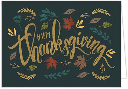 Thanksgiving Greeting Cards by Carlson Craft - Leaves Aplenty Thanksgiving Greeting Cards by Carlson Craft - Leaves Aplenty