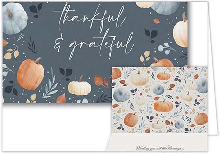 Thanksgiving Greeting Cards by Carlson Craft - Pumpkin Thanks Thanksgiving Greeting Cards by Carlson Craft - Pumpkin Thanks