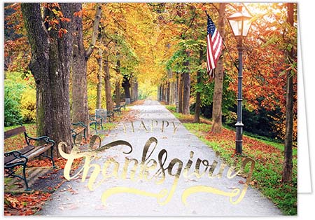 Thanksgiving Greeting Cards by Carlson Craft - Autumn Patriotism Thanksgiving Greeting Cards by Carlson Craft - Autumn Patriotism