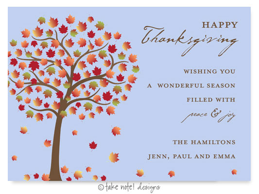 Take Note Designs - Fall/Thanksgiving Greeting Cards (Autumn Sunrise)