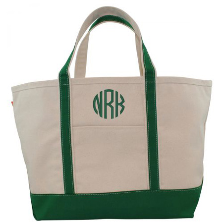 Shadow Block Monogram Canvas Large Boat Tote