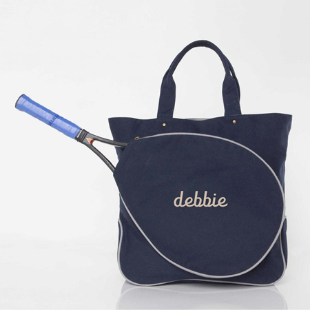Navy with Gray Trim Tennis Tote Bags by CB Station