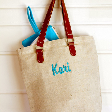 Tote Bags by CB Station (Jute and Leather Tote)