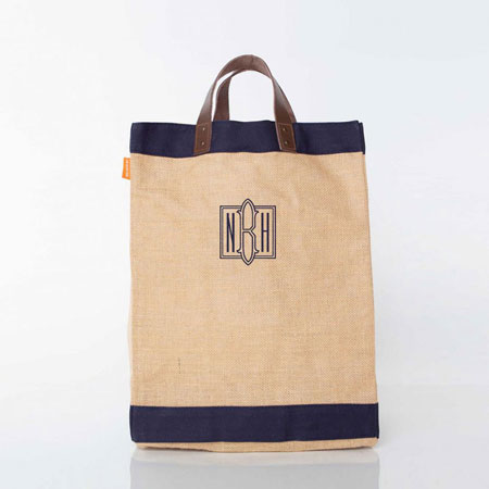 Jute Market Bag by CB Station (Navy)