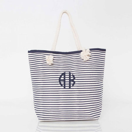 Knotted Rope Totes by CB Station (Navy Striped) Knotted Rope Totes by CB Station (Navy Striped)