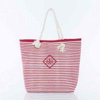 Knotted Rope Totes by CB Station (Red Striped)
