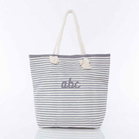 Knotted Rope Totes by CB Station (Gray Striped)