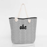 Knotted Rope Totes by CB Station (Black Striped)