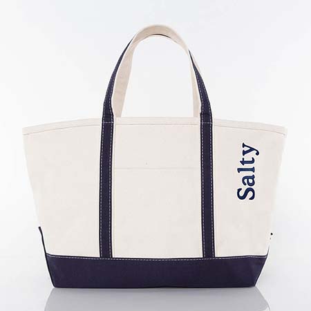 Salty Large Canvas Tote Bags by CB Station