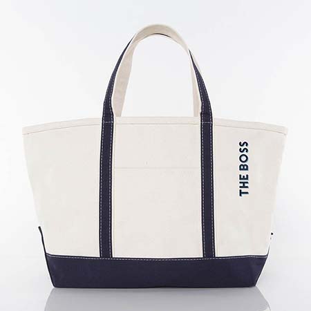 THE BOSS Large Canvas Tote Bags by CB Station
