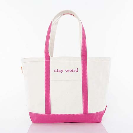 stay weird Medium Canvas Tote Bags by CB Station