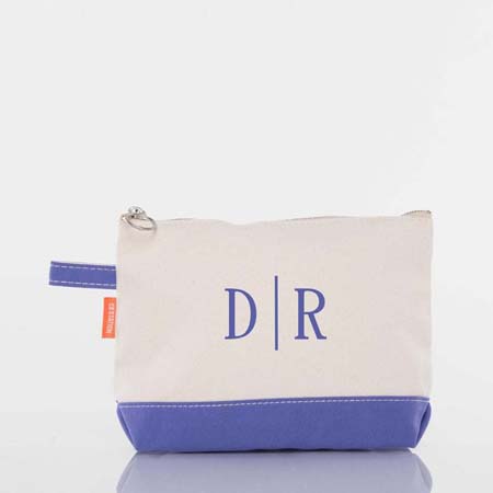 Violet Trimmed Makeup Bag by CB Station