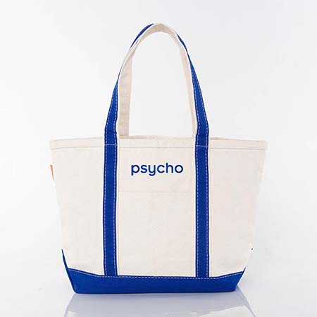 psycho Medium Canvas Tote Bags by CB Station psycho Medium Canvas Tote Bags by CB Station