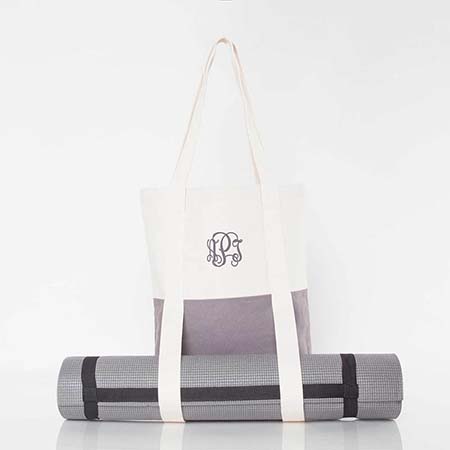 Gray Trimmed Yoga Tote Bags by CB Station Gray Trimmed Yoga Tote Bags by CB Station