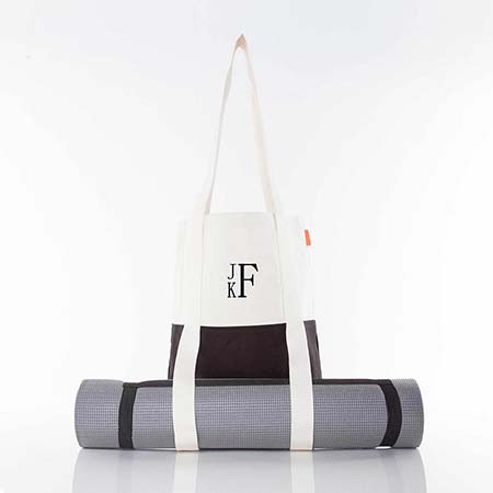 Black Trimmed Yoga Tote Bags by CB Station Black Trimmed Yoga Tote Bags by CB Station