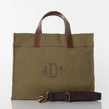 L'' Letter Initial Canvas Tote Bag - Initials Bags