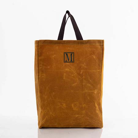 Yellow Waxed Canvas Market Totes by CB Station