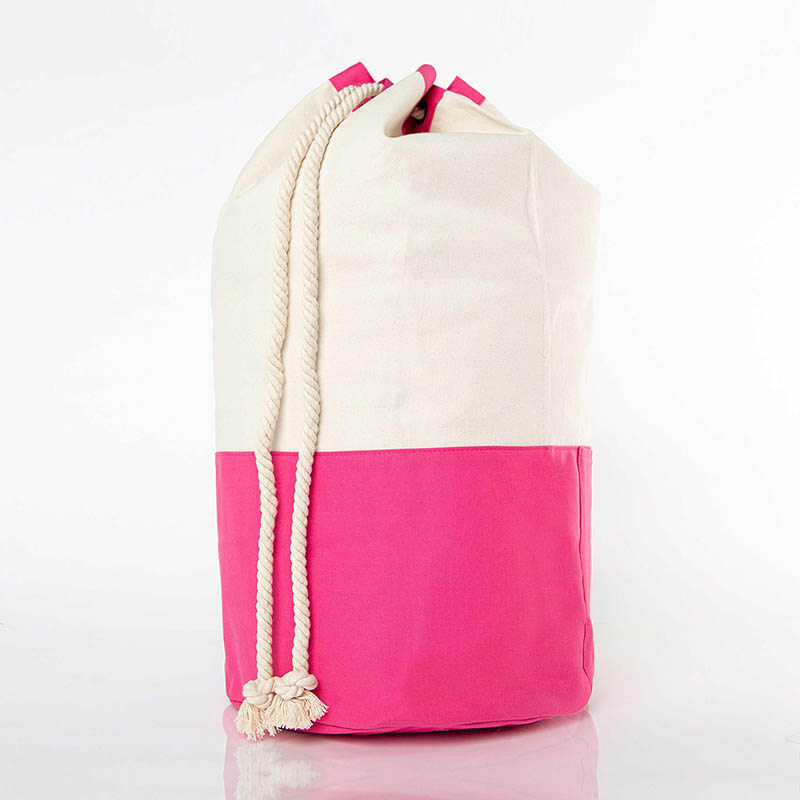 Hot Pink Trimmed Canvas Laundry Duffels by CB Station: More Than Paper