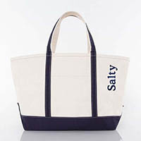 Salty Large Canvas Tote Bags by CB Station