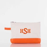 Orange Trimmed Makeup Bag by CB Station