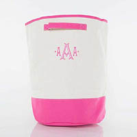 Hot Pink Trimmed Canvas Laundry Hampers by CB Station