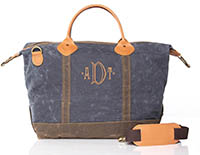 Slate Waxed Zippered Weekender Tote Bags by CB Station