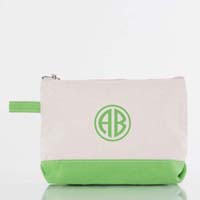 Grass Green Trimmed Makeup Bag by CB Station