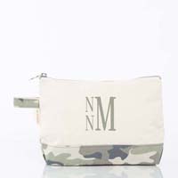 Camo Trimmed Makeup Bag by CB Station