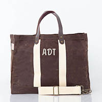 Khaki Waxed Commute Tote Bags by CB Station