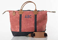 Nautical Red Waxed Weekender Tote Bags by CB Station