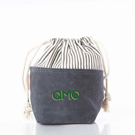 Slate Small Stylish Waxed Canvas Bins by CB Station Slate Small Stylish Waxed Canvas Bins by CB Station