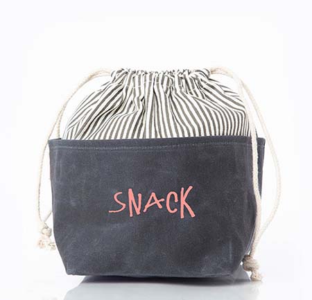 Slate Medium Stylish Waxed Canvas Bins by CB Station Slate Medium Stylish Waxed Canvas Bins by CB Station