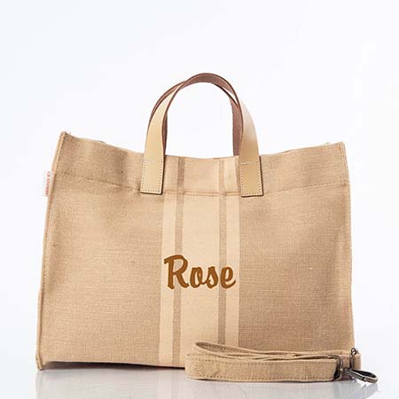 Natural Trimmed Jute & Leather Satchel Tote Bags by CB Station Natural Trimmed Jute & Leather Satchel Tote Bags by CB Station