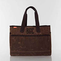 Khaki Waxed Utility Tote Bags by CB Station