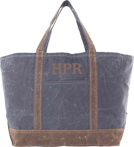Slate Waxed Large Classic Tote Bags by CB Station Slate Waxed Large Classic Tote Bags by CB Station