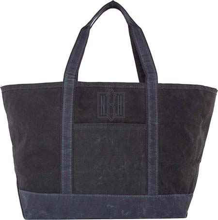 Black Waxed Large Classic Tote Bags by CB Station Black Waxed Large Classic Tote Bags by CB Station